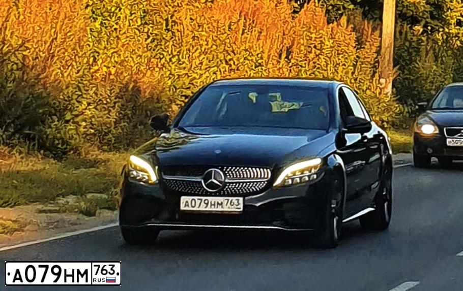 Фото автомобиля MERCEDES-BENZ C180, 2018 — госномер Р696ТС716. Цвет: ЧЕРНЫЙ