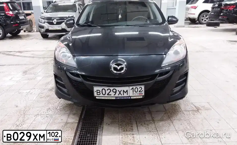 Фото автомобиля MAZDA 3, 2010 — госномер У528КУ19. Цвет: ЧЕРНЫЙ