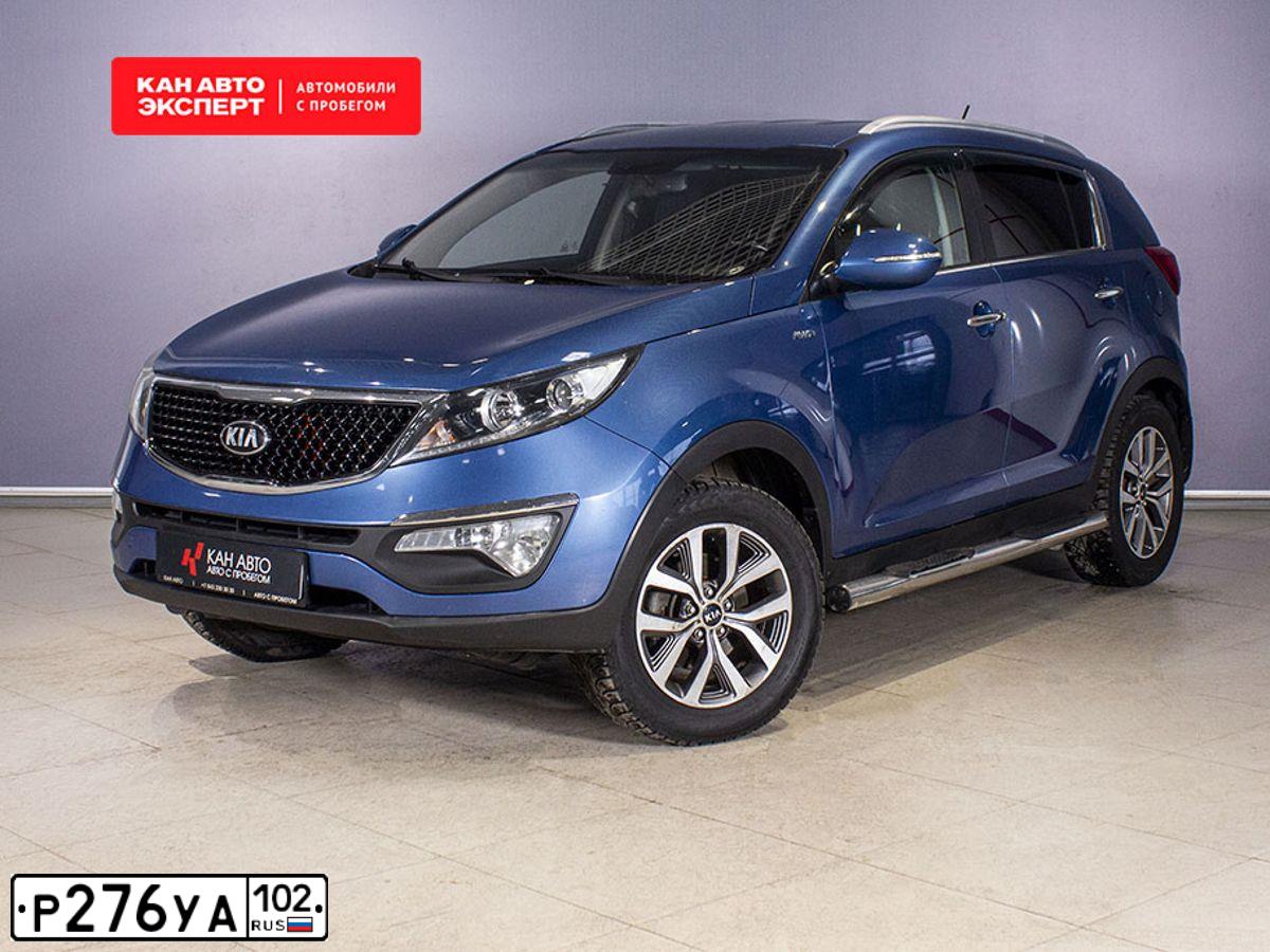 Фото автомобиля KIA SPORTAGE, 2014 — госномер У352ТВ716. Цвет: синий