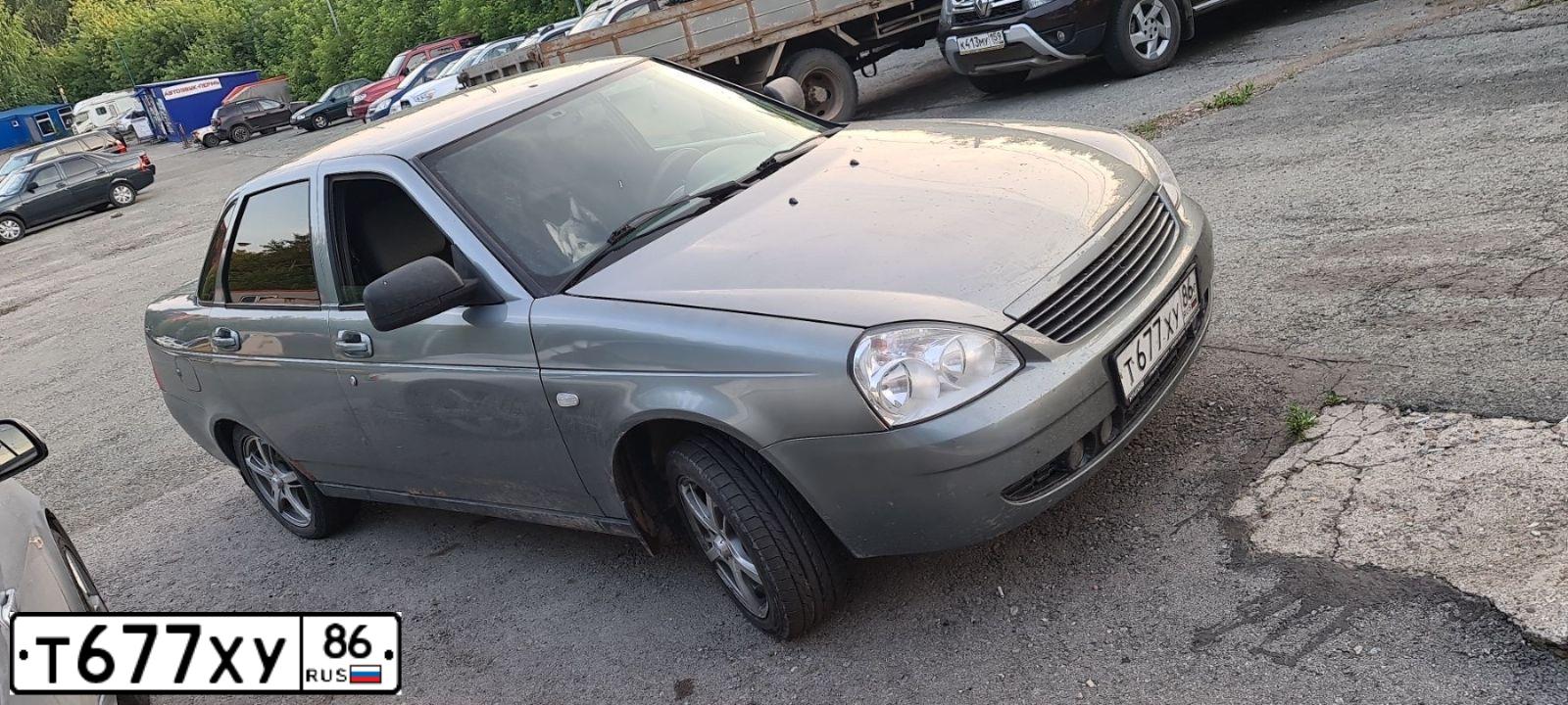 Фото автомобиля LADA 2170 PRIORA, 2012 — госномер О489АТ159. Цвет: средний серо-зеленый металлик