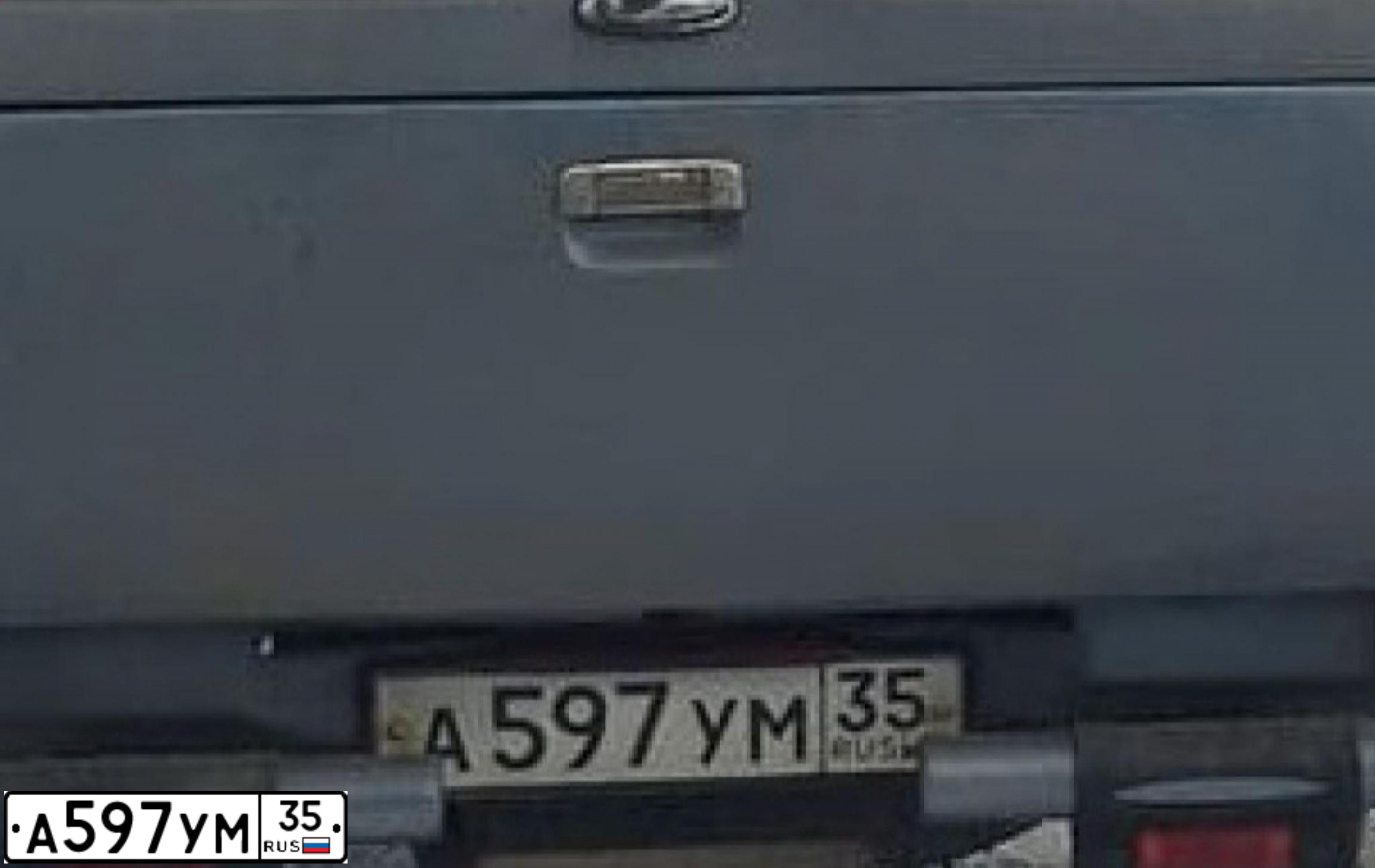 Фото автомобиля GREAT WALL DEER, 2005 — госномер А597УМ35. Цвет: голубой