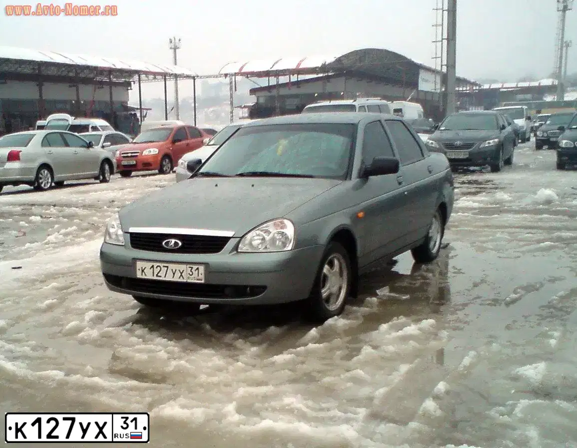 Фото автомобиля LADA 2170 PRIORA, 2008 — госномер А704ОЕ67. Цвет: средний серо-зеленый металлик