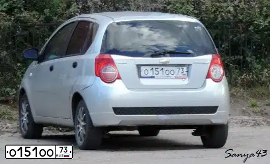 Фото автомобиля CHEVROLET T AVEO, 2008 — госномер К025РУ73. Цвет: Серебристый