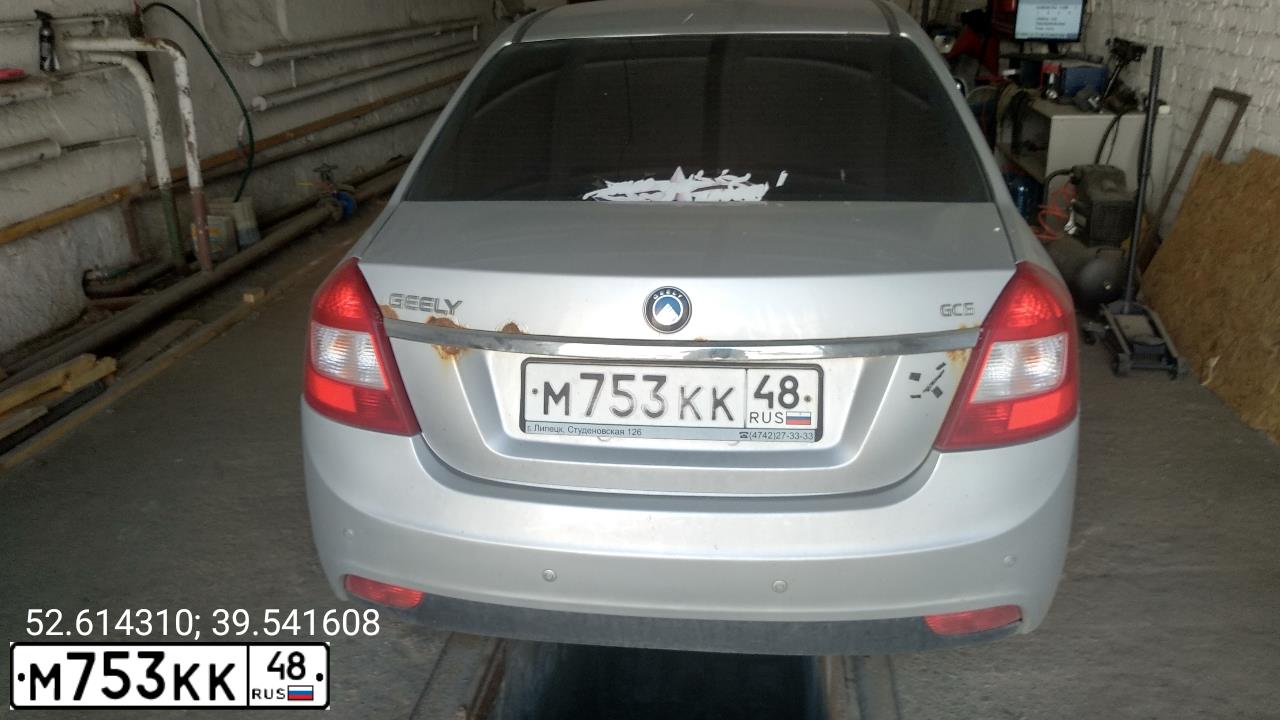 Фото автомобиля GEELY GC6, 2014 — госномер М753КК48. Цвет: СЕРЕБРИСТЫЙ