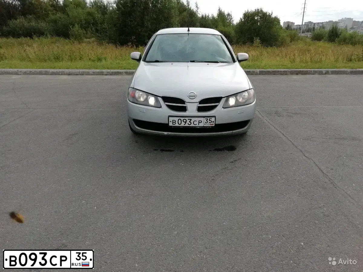 Фото автомобиля NISSAN ALMERA, 2003 — госномер М844СО35. Цвет: БЕЛЫЙ(СЕРЕБРИСТЫЙ
