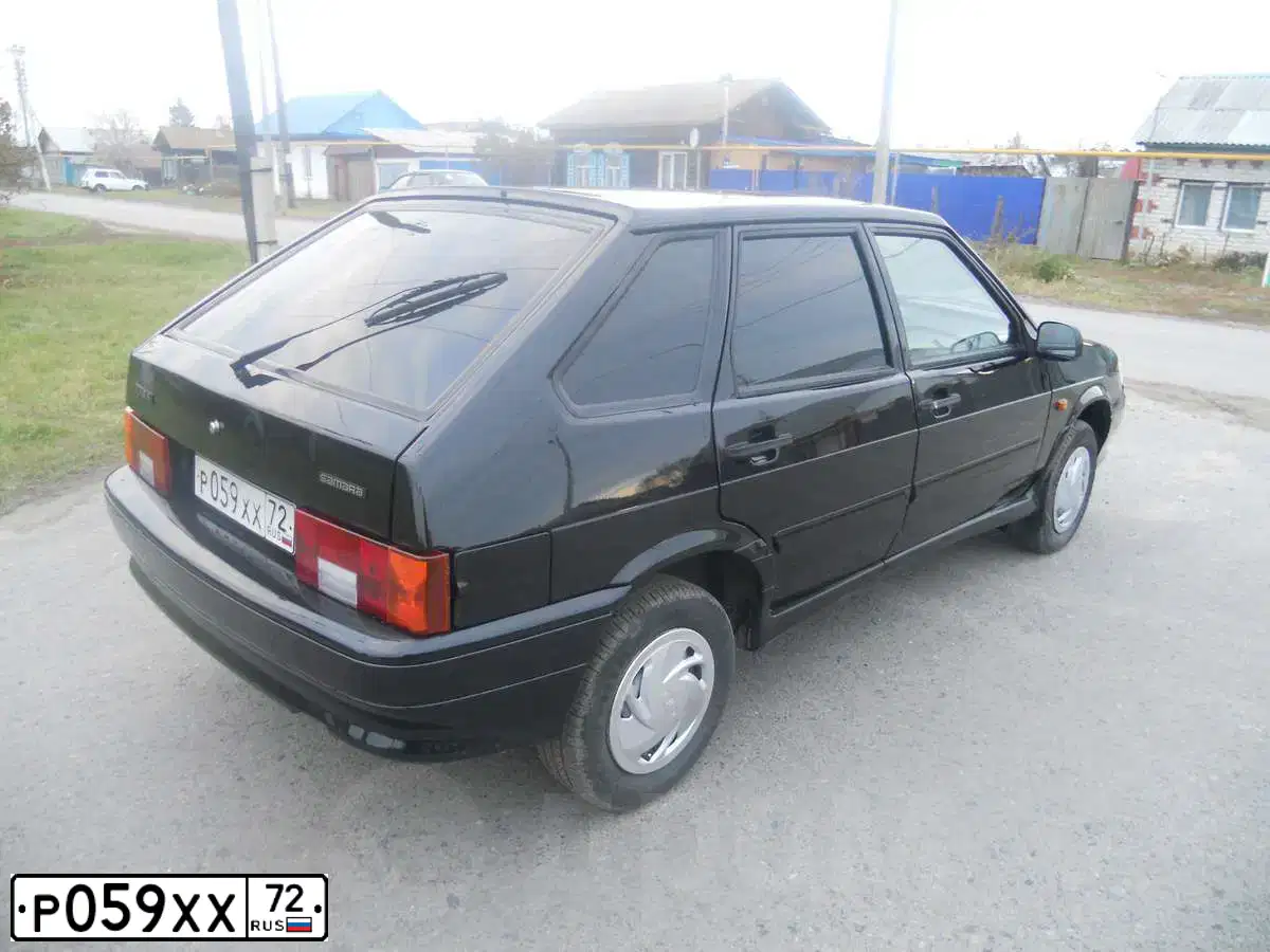 Фото автомобиля LADA 2114 SAMARA, 2013 — госномер Р059ХХ72. Цвет: СИНЕ-ЧЕРНЫЙ