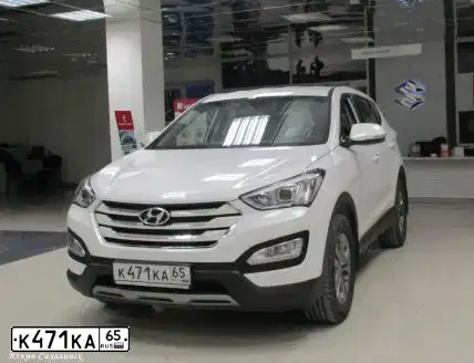 Фото автомобиля HYUNDAI SANTA FE, 2014 — госномер О022КЕ154. Цвет: Белый
