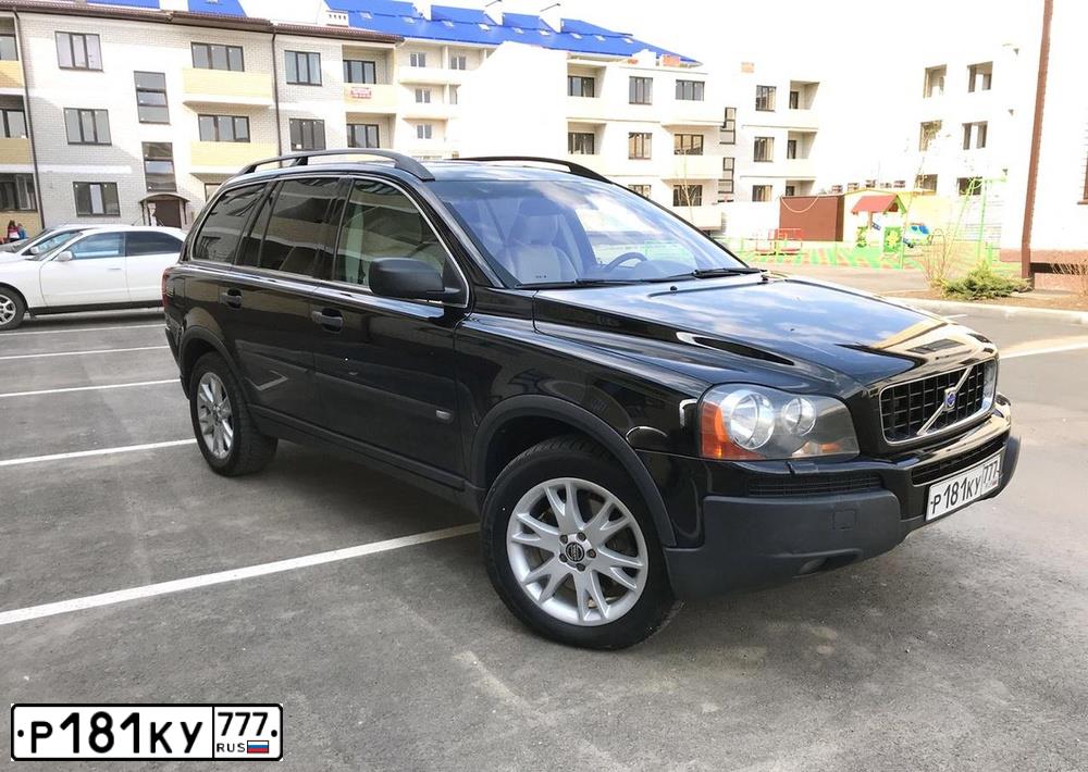 Фото автомобиля VOLVO XC90, 2004 — госномер Р181КУ777. Цвет: ЧЕРНЫЙ