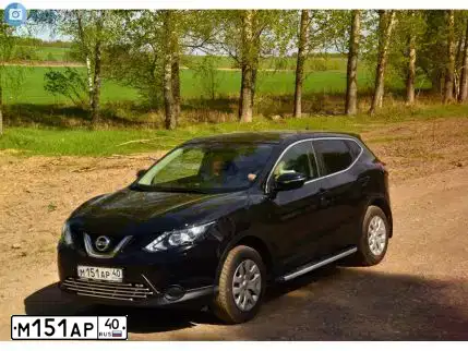 Фото автомобиля NISSAN QASHQAI, 2014 — госномер М151АР40. Цвет: ЧЕРНЫЙ