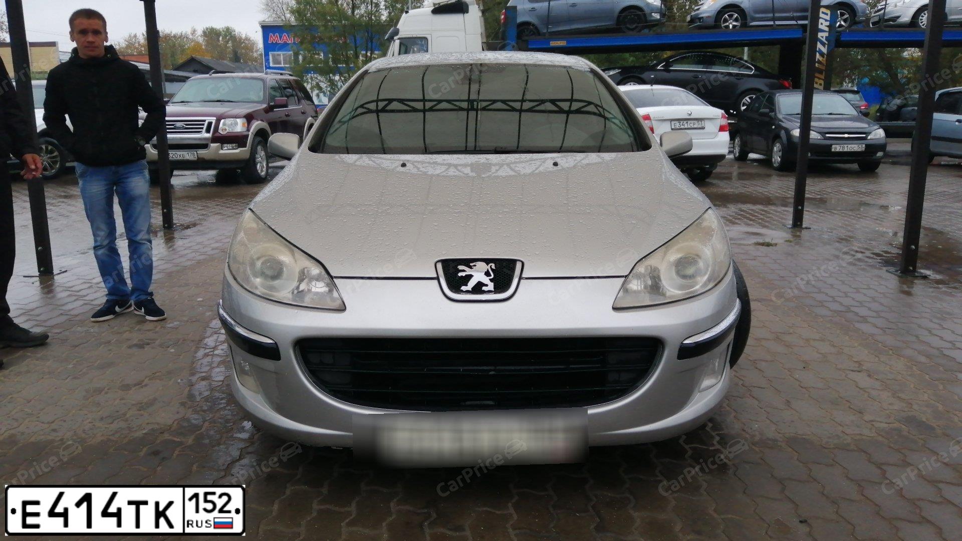 Фото автомобиля PEUGEOT 407, 2004 — госномер Е407ВЕ152. Цвет: СВЕТЛО-СЕРЫЙ
