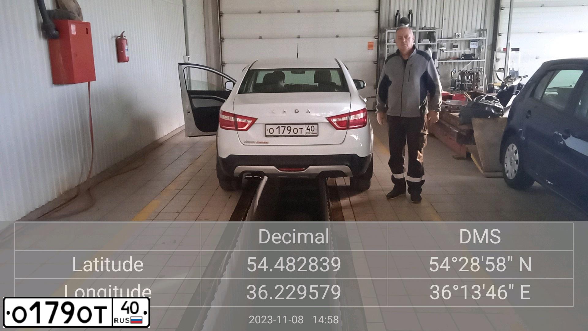 Фото автомобиля LADA VESTA, 2019 — госномер Р945УР40. Цвет: БЕЛЫЙ