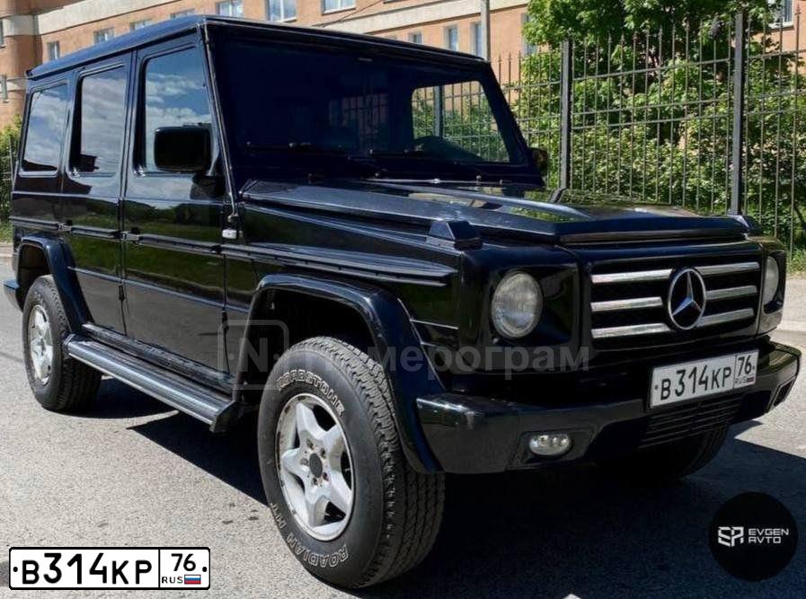 Фото автомобиля MERCEDES G-KLASSE, 1993 — госномер В314КР76. Цвет: ЧЕРНЫЙ