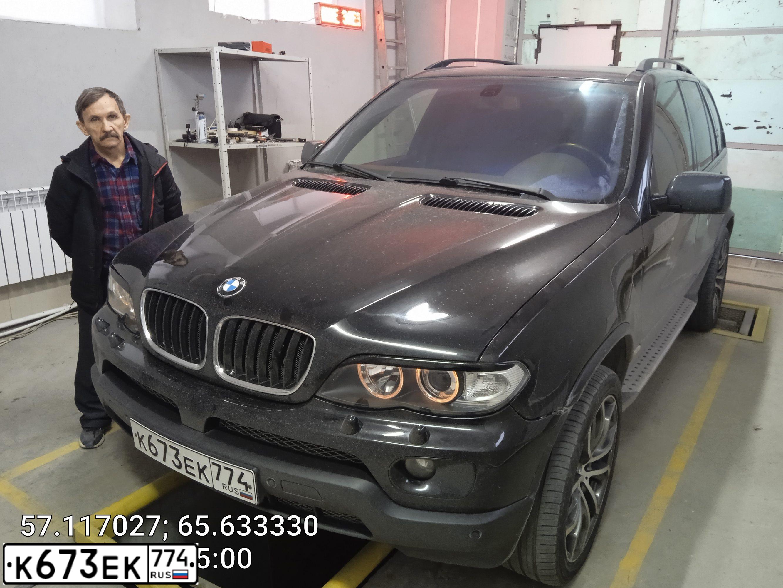 Фото автомобиля BMW X5, 2004 — госномер Х395НО72. Цвет: ЧЕРНЫЙ