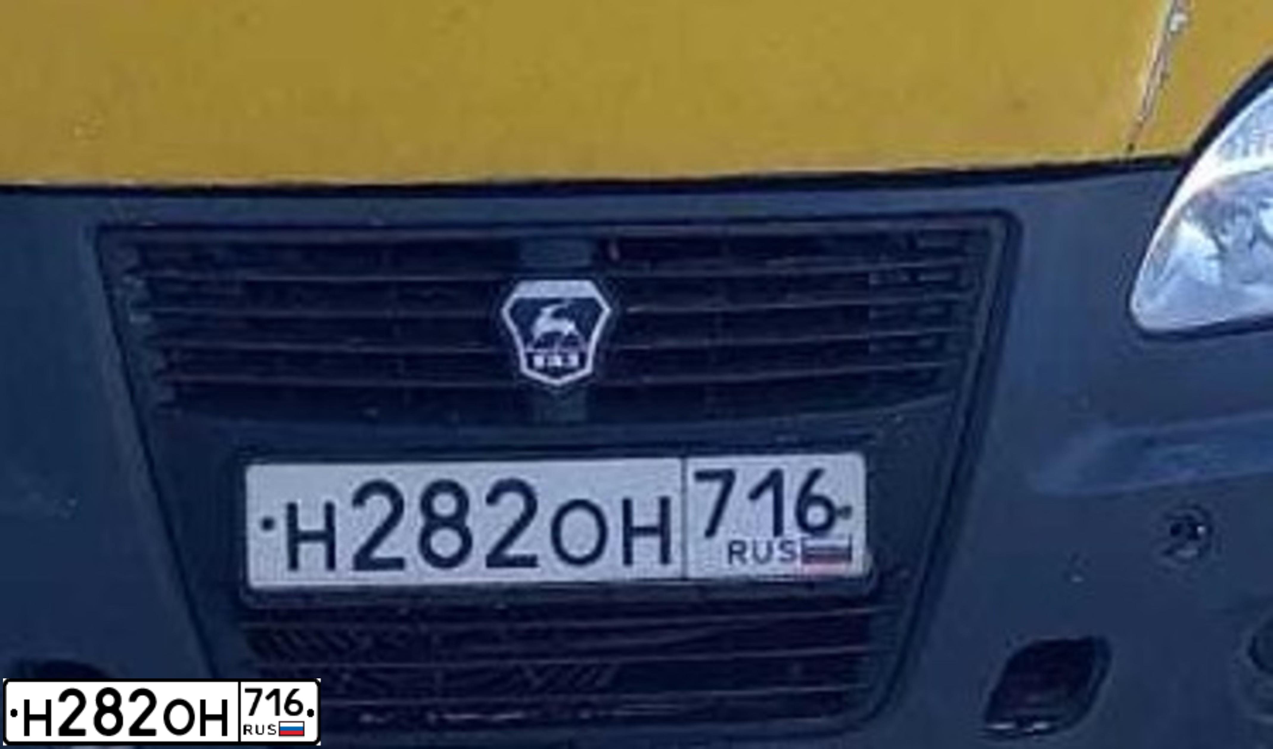 Фото автомобиля GAZ 3221 EL, 2009 — госномер Н282ОН716. Цвет: БЕЛЫЙ-ЖЕЛТЫЙ