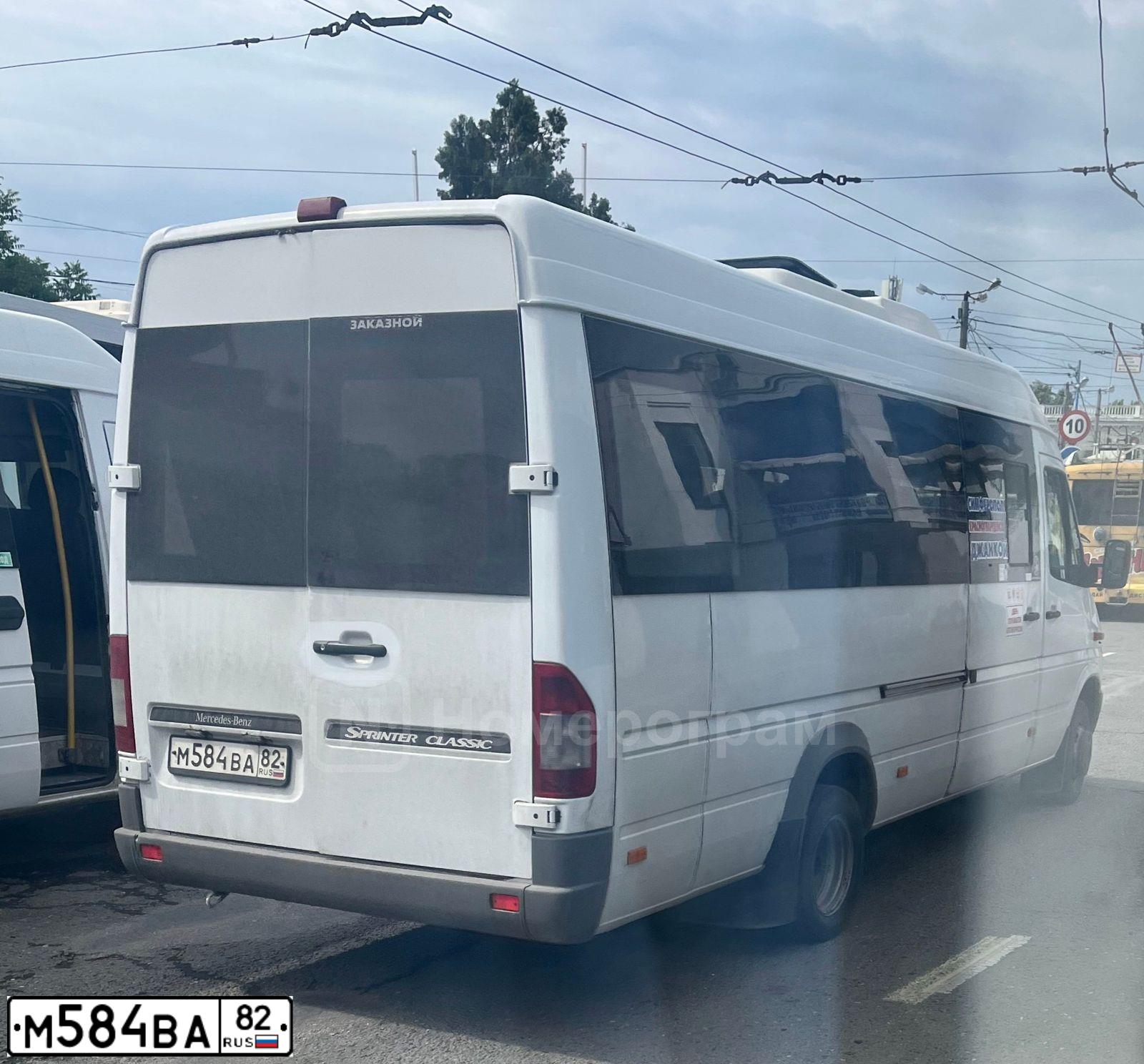 Фото автомобиля MERCEDES SPRINTER, 2018 — госномер М584ВА82. Цвет: БЕЛЫЙ
