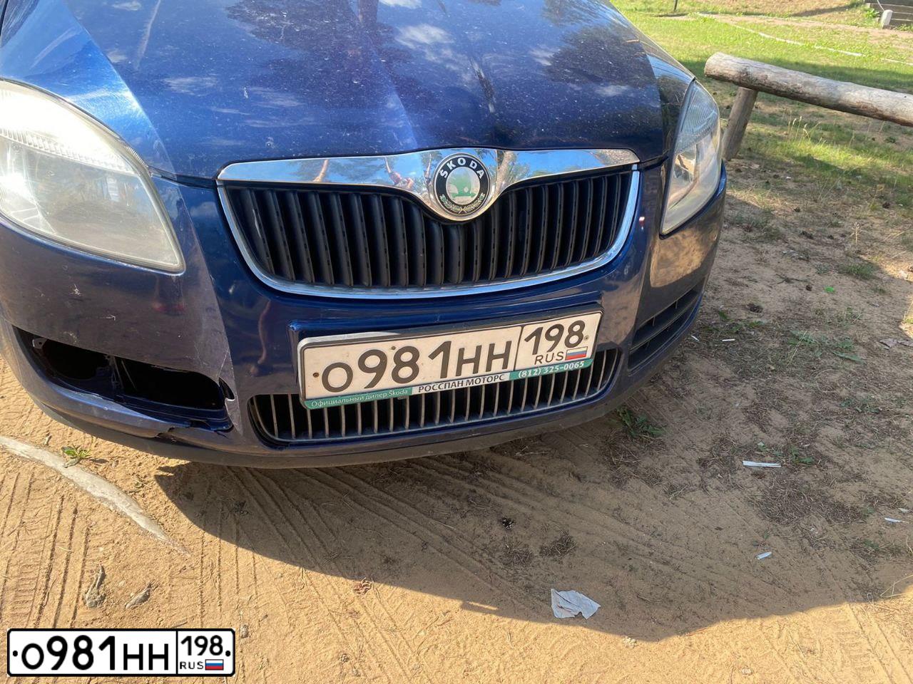 Фото автомобиля SKODA FABIA, 2008 — госномер К106ВХ53. Цвет: Темно-синий