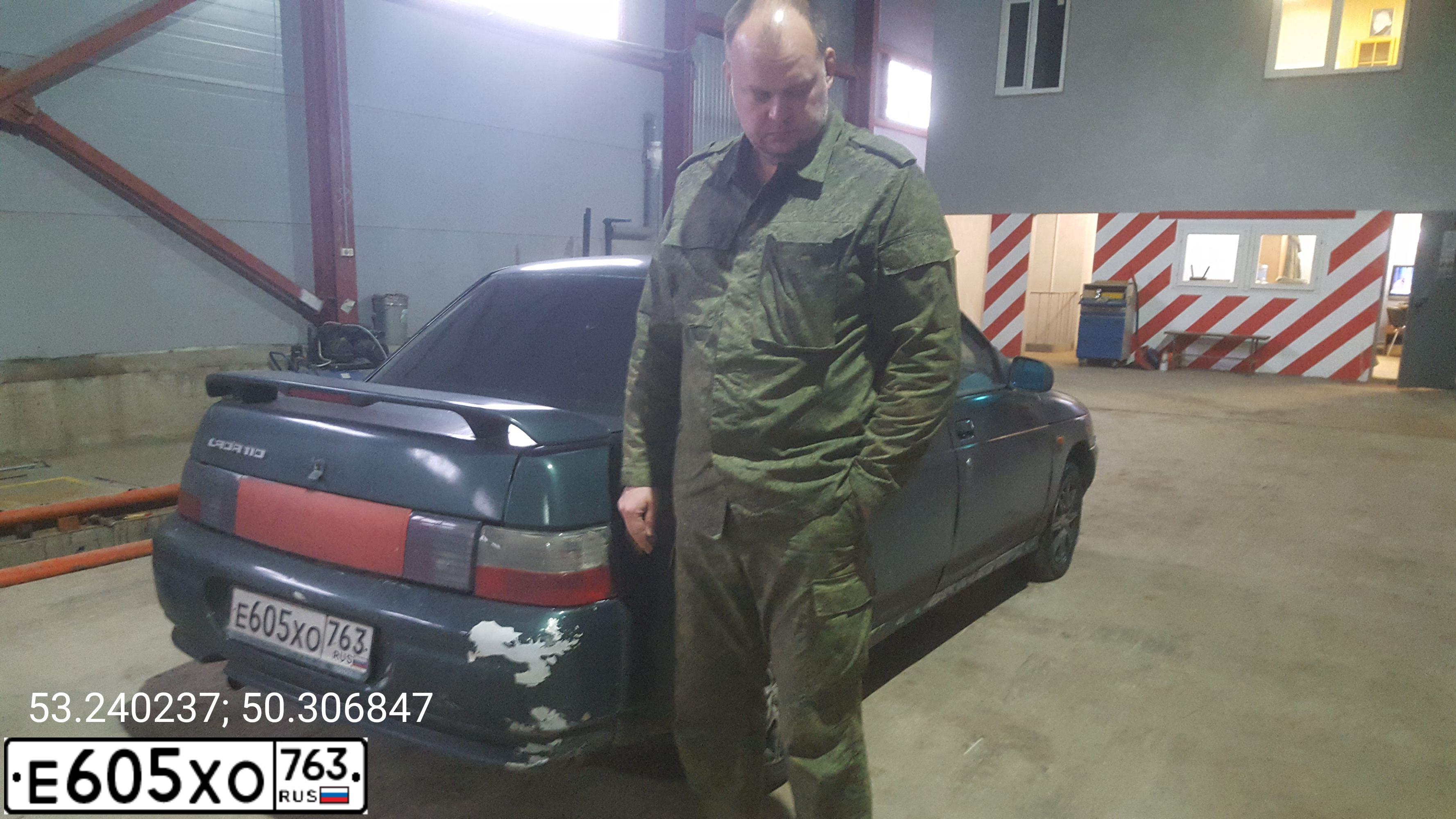 Фото автомобиля LADA 2110, 2002 — госномер Е605ХО763. Цвет: Темно-зеленый