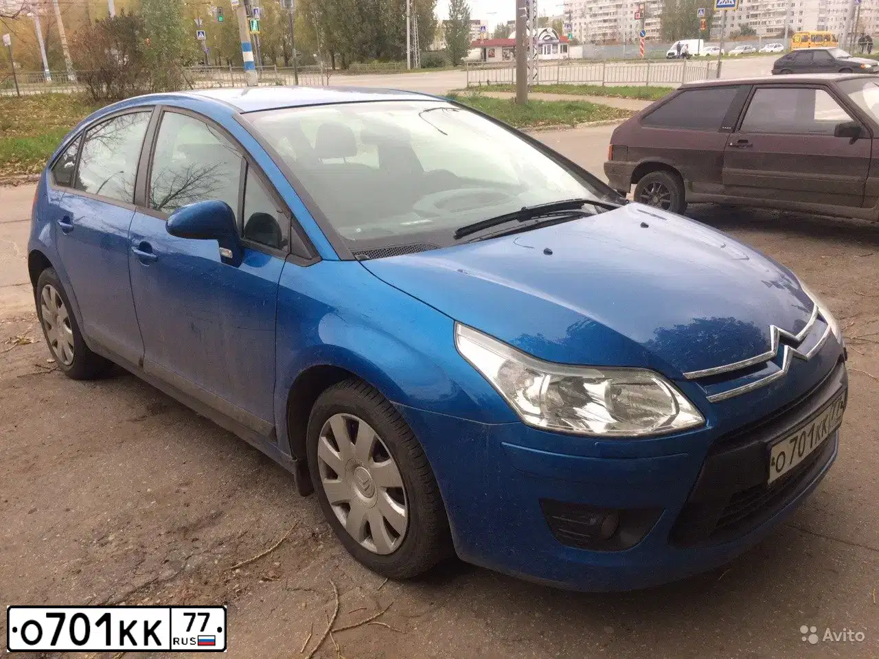Фото автомобиля CITROEN C4, 2008 — госномер Е920УС763. Цвет: синий