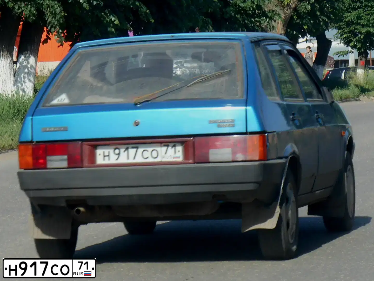 Фото автомобиля LADA 2109 SAMARA, 2000 — госномер Н917СО71. Цвет: СЕРЕБРИСТЫЙ СИНЕ-ЗЕЛЕНЫЙ