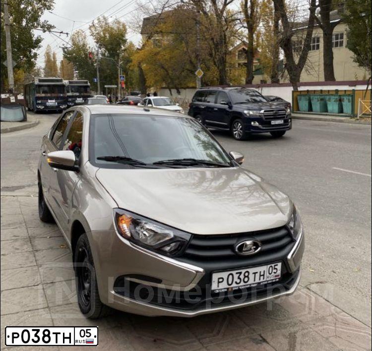 Фото автомобиля LADA 2191 GRANTA, 2020 — госномер Р038ТН05. Цвет: СЕРЫЙ