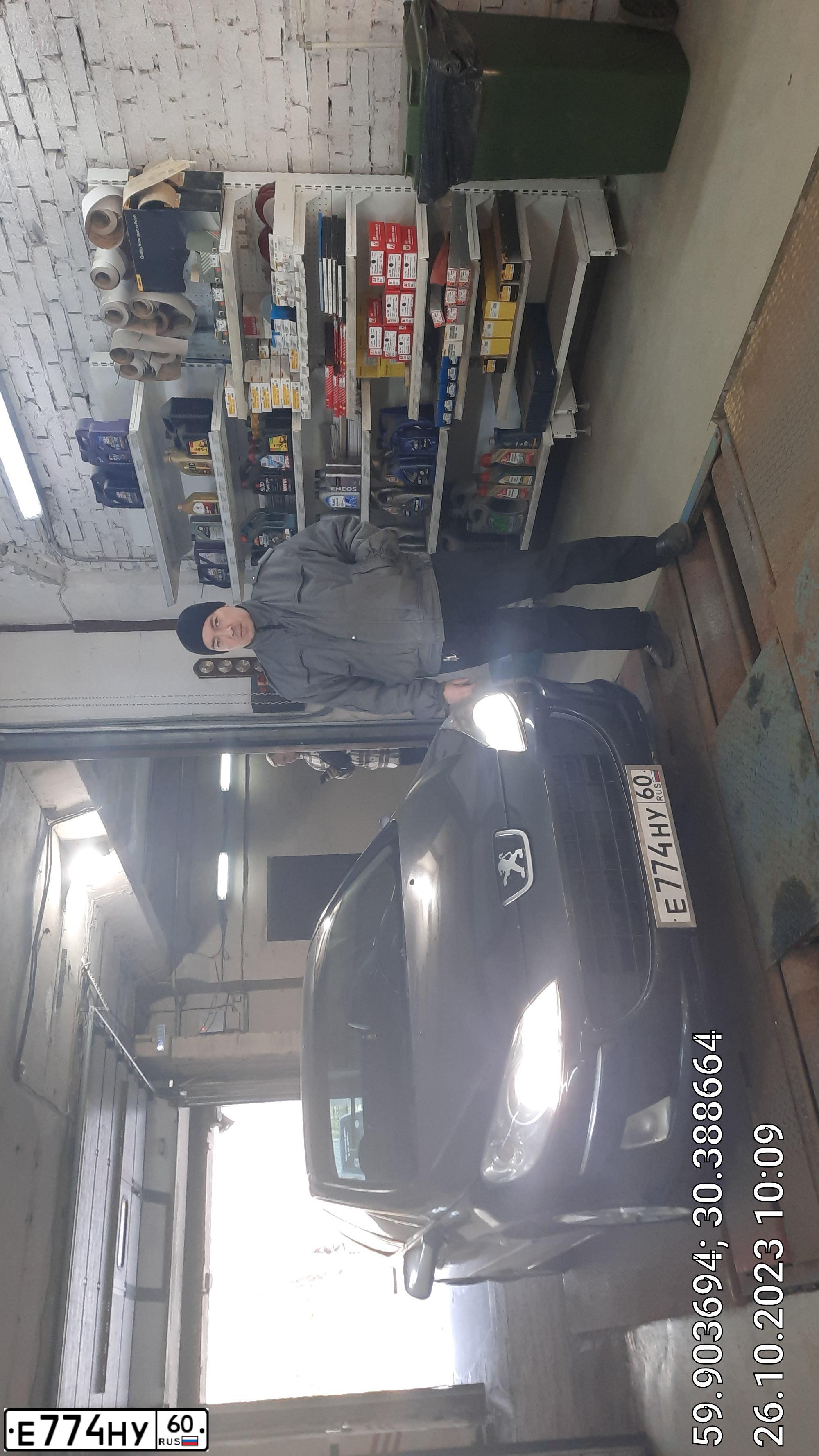 Фото автомобиля PEUGEOT 407, 2004 — госномер Е774НУ60. Цвет: ЧЕРНЫЙ