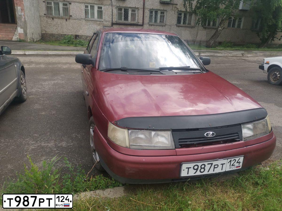Фото автомобиля LADA 2110, 1997 — госномер Т987РТ124. Цвет: Красный