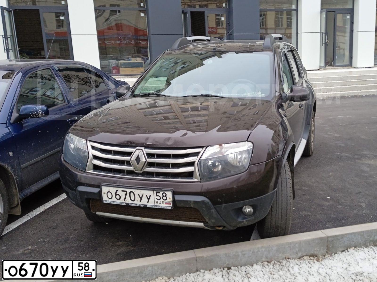 Фото автомобиля RENAULT DUSTER, 2014 — госномер О670УУ58
