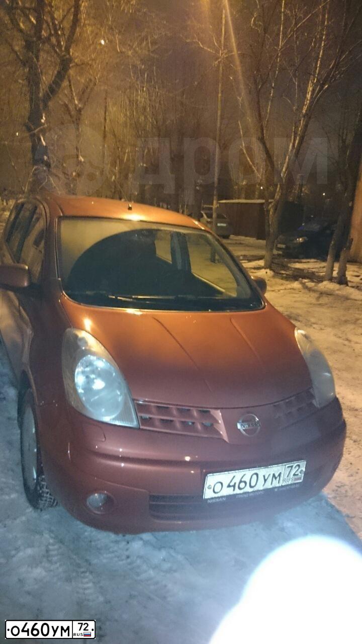 Фото автомобиля NISSAN NOTE, 2007 — госномер М287КО196. Цвет: Оранжевый