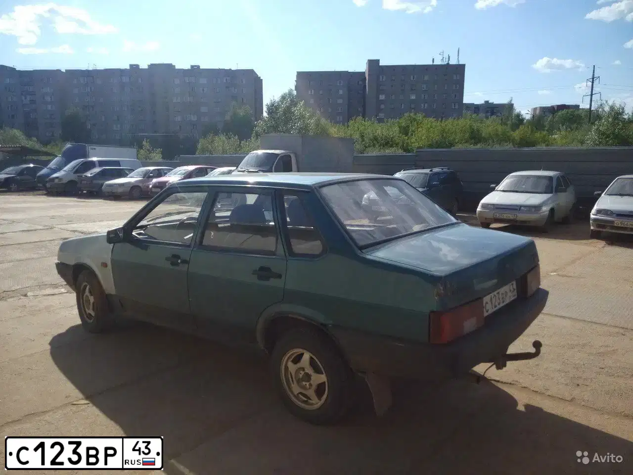 Фото автомобиля LADA 2109 SAMARA, 1999 — госномер С123ВР43. Цвет: СЕРЕБРИСТО- ЗЕЛЕНЫЙ