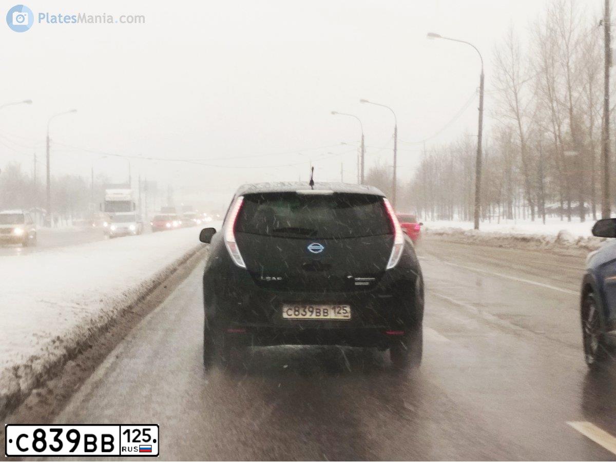 Фото автомобиля NISSAN LEAF, 2014 — госномер В125ТТ799