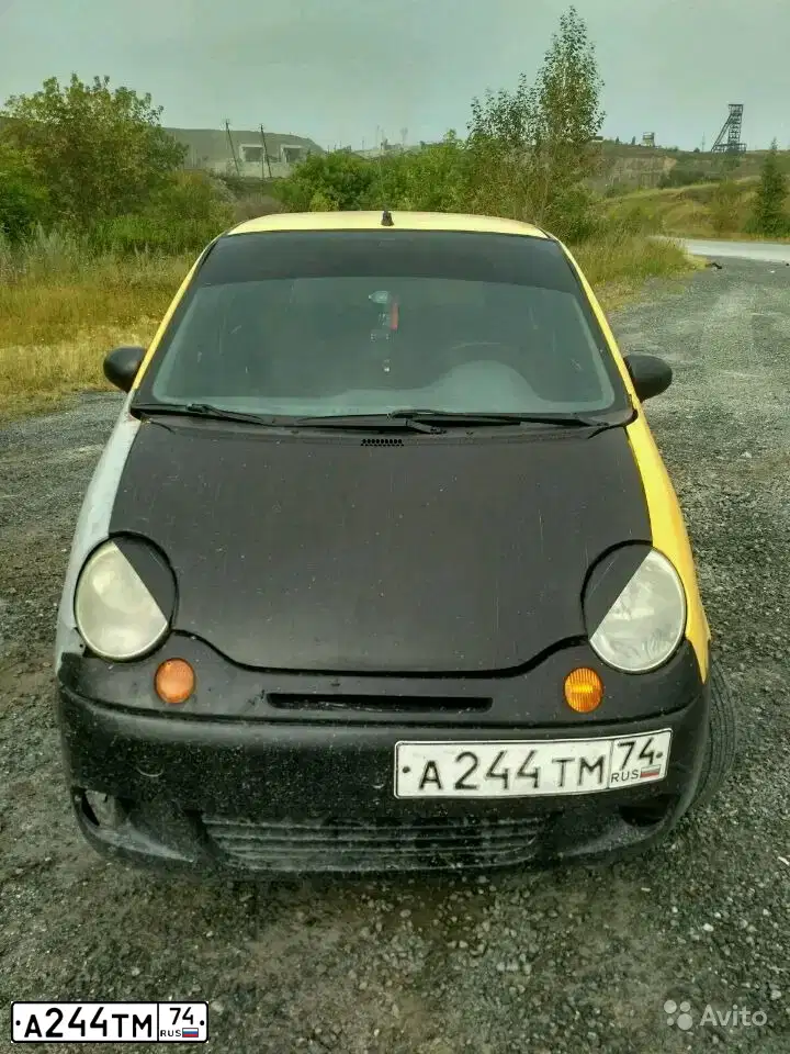 Фото автомобиля DAEWOO MATIZ, 2004 — госномер А433УВ174. Цвет: ЖЁЛТЫЙ