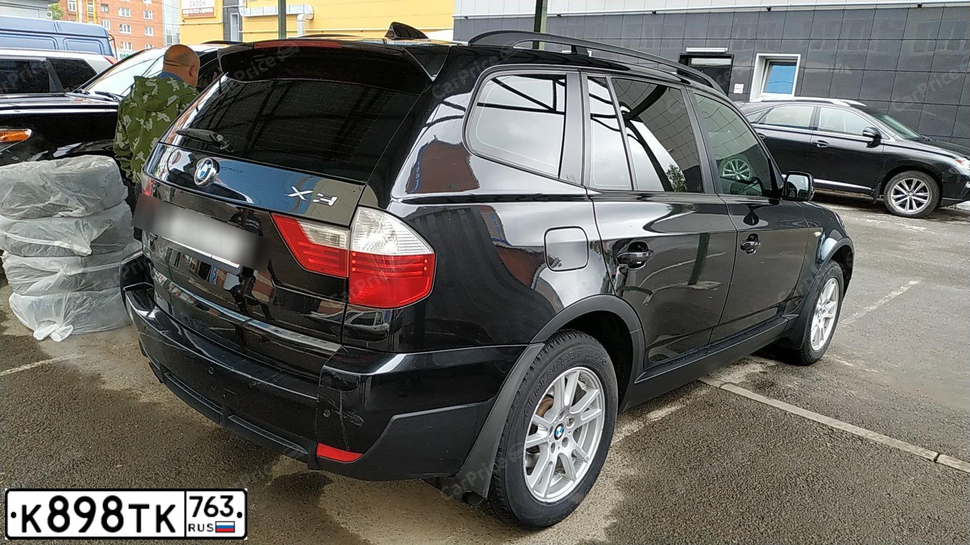 Фото автомобиля BMW X3, 2007 — госномер К898ТК763. Цвет: ЧЕРНЫЙ