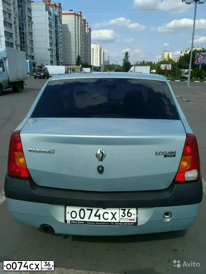 Фото автомобиля RENAULT LOGAN, 2008 — госномер О074СХ36. Цвет: СВЕТЛО-ЗЕЛЕНЫЙ