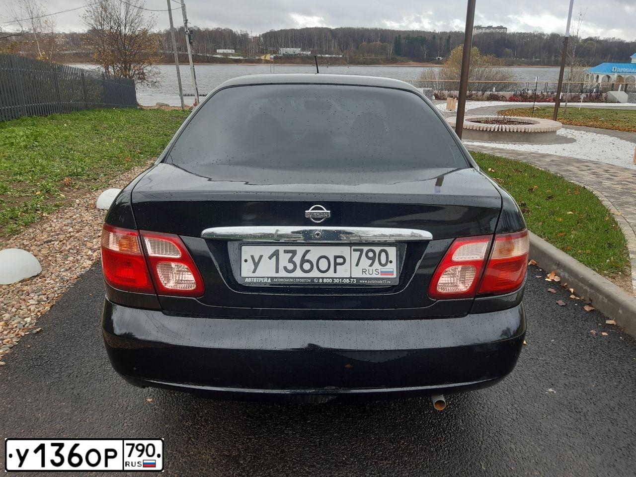 Фото автомобиля NISSAN ALMERA, 2004 — госномер У136ОР790. Цвет: ЧЕРНЫЙ
