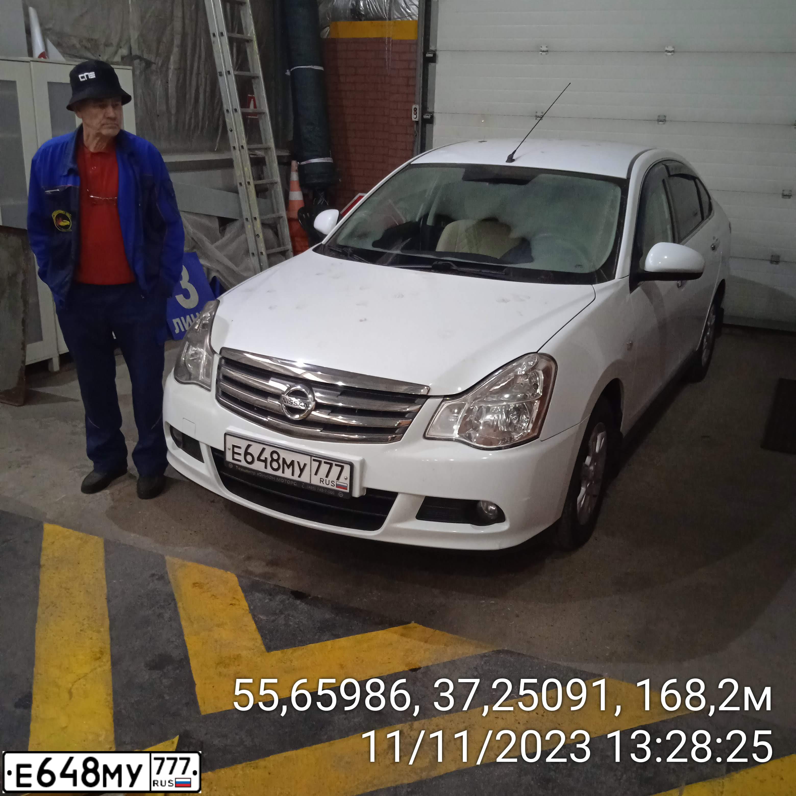 Фото автомобиля NISSAN ALMERA /AVTOVAZ/, 2014 — госномер К208ТЕ790. Цвет: Белый