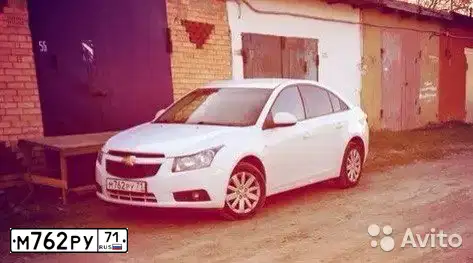 Фото автомобиля CHEVROLET CRUZE, 2012 — госномер М762РУ71. Цвет: БЕЛЫЙ