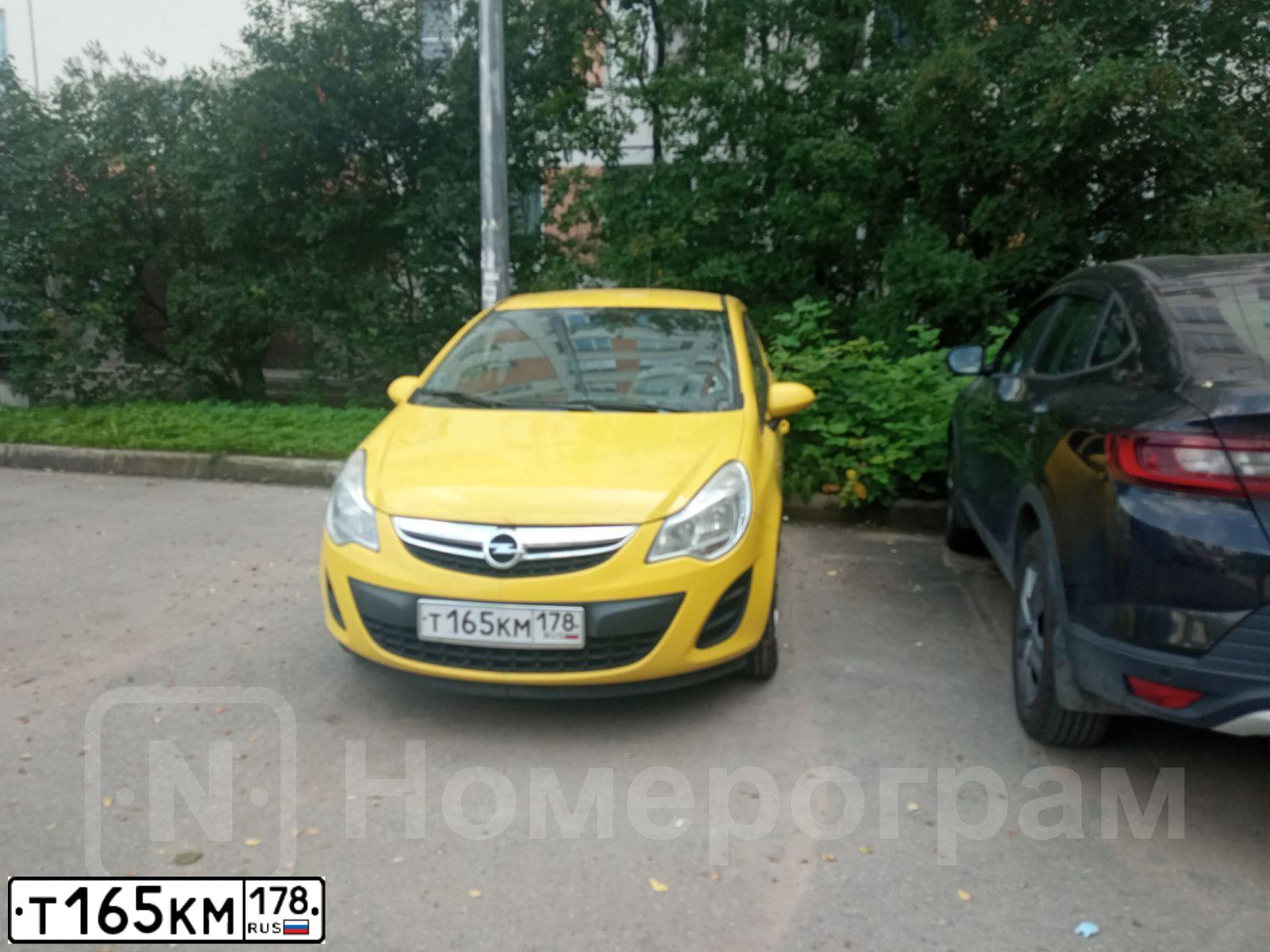 Фото автомобиля OPEL CORSA, 2013 — госномер У431ВЕ77. Цвет: ЖЁЛТЫЙ