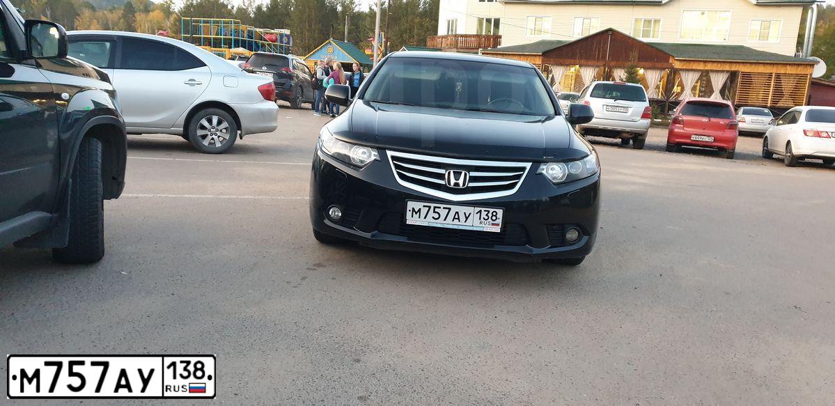 Фото автомобиля HONDA ACCORD, 2011 — госномер М757АУ138. Цвет: ЧЕРНЫЙ