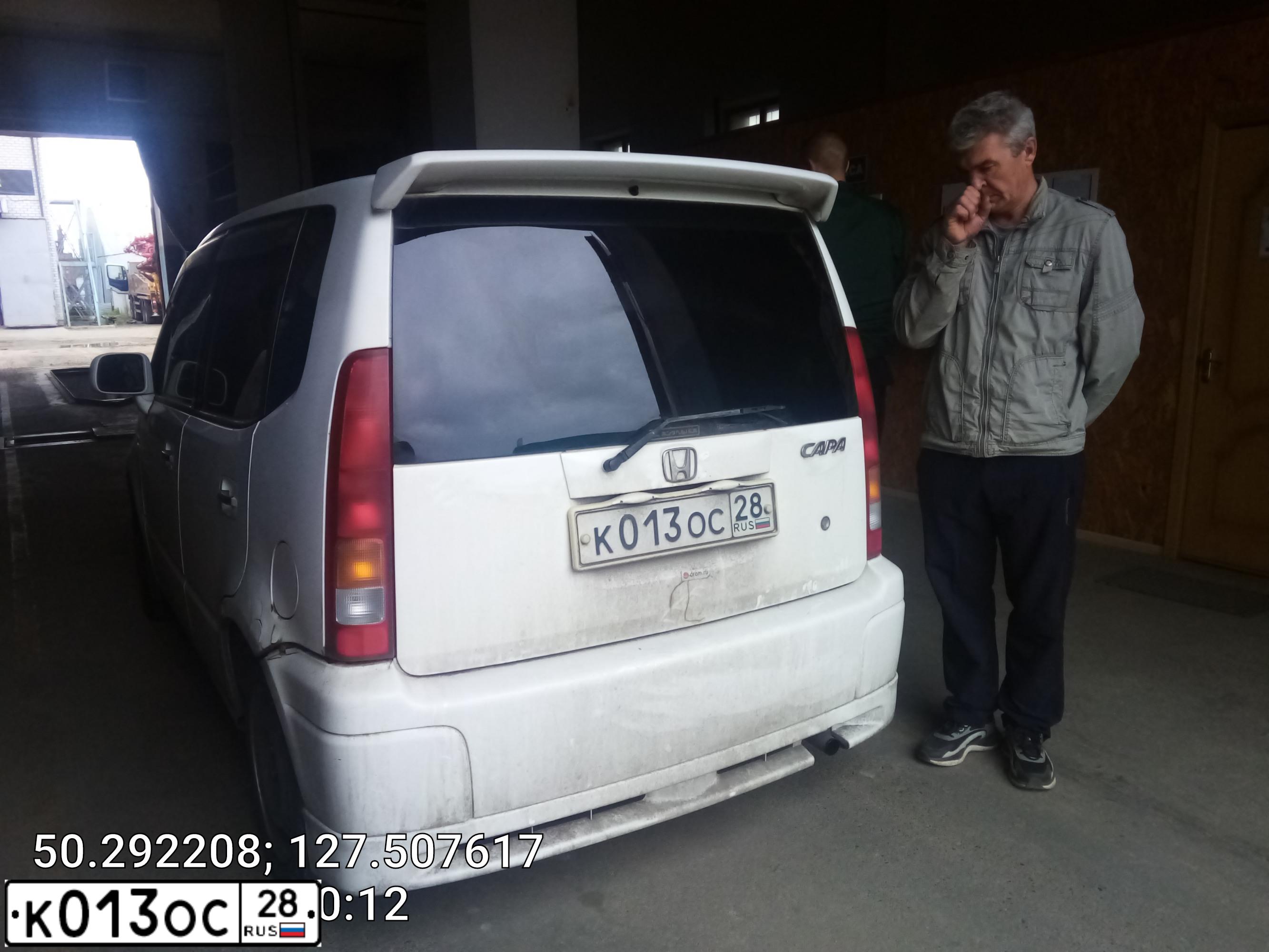 Фото автомобиля HONDA CAPA, 2001 — госномер К013ОС28