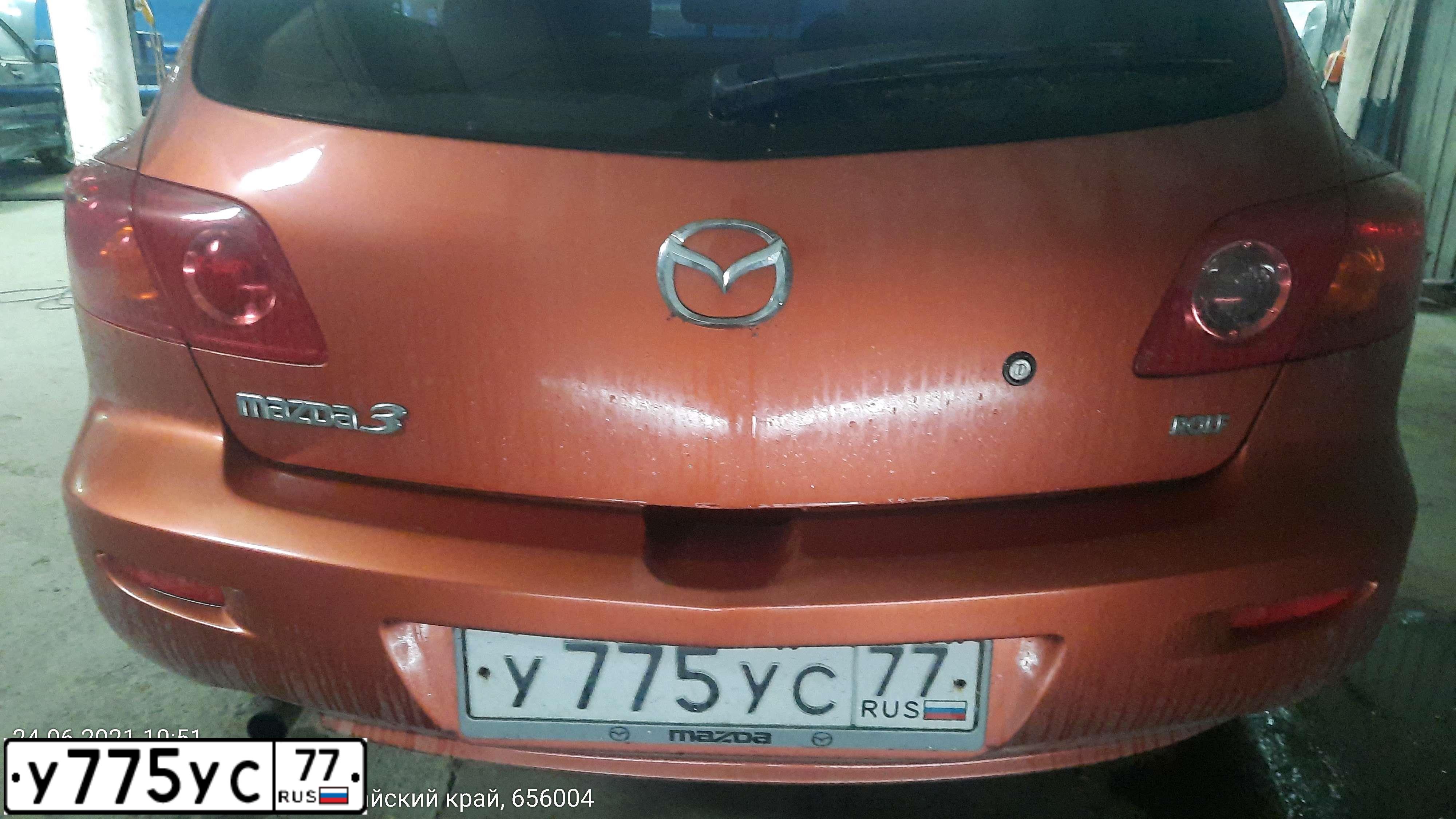Фото автомобиля MAZDA 3, 2004 — госномер В787НЕ122. Цвет: КРАСНО-КОРИЧНЕВЫЙ