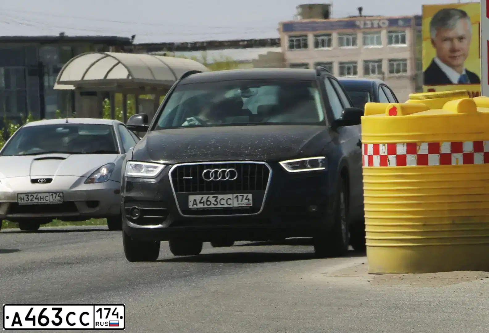 Фото автомобиля AUDI Q3, 2013 — госномер А463СС174. Цвет: ЧЕРНЫЙ