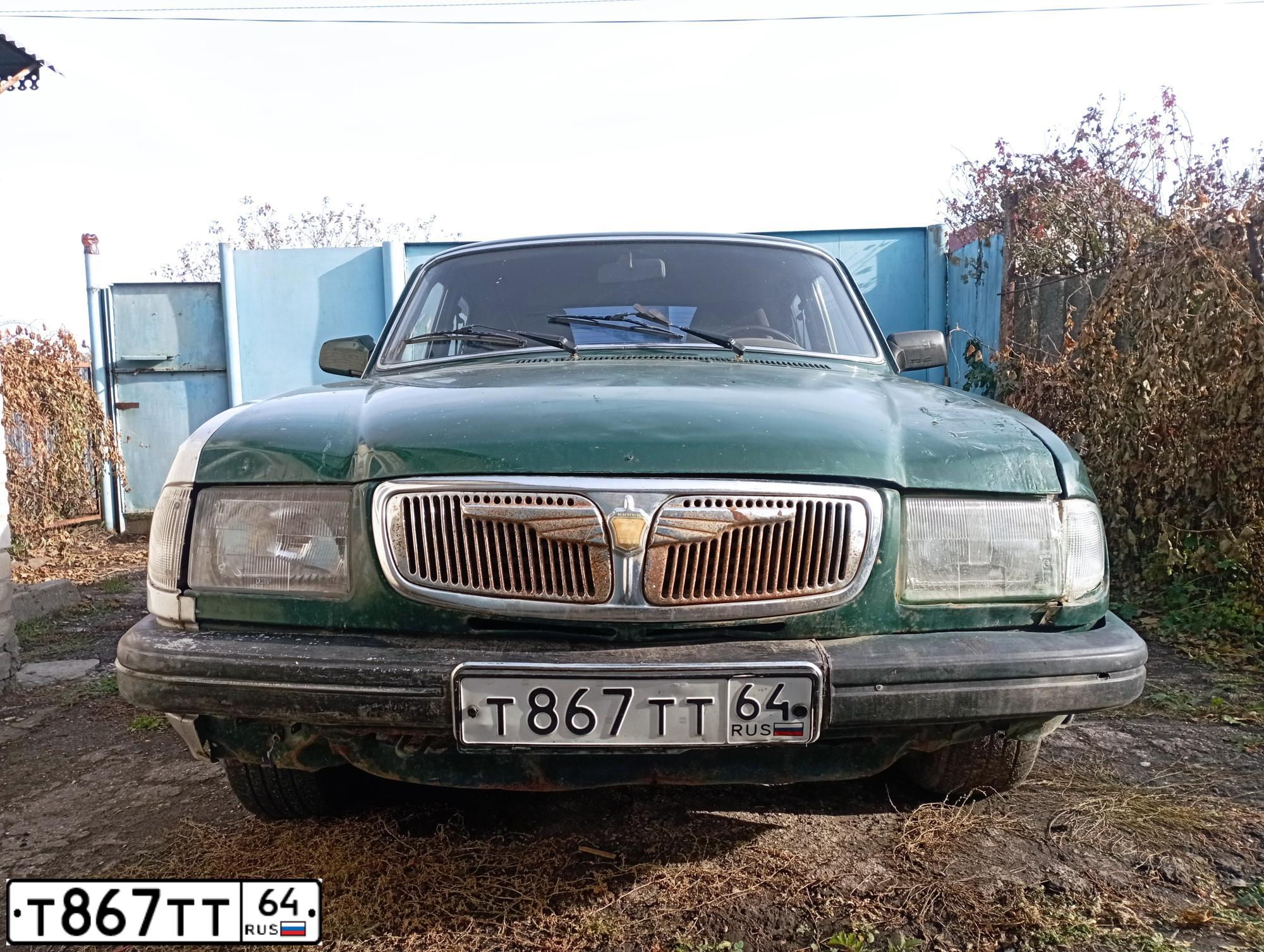 Фото автомобиля GAZ 3110 WOLGA, 1999 — госномер М505УЕ164. Цвет: ЗЕЛЕНЫЙ