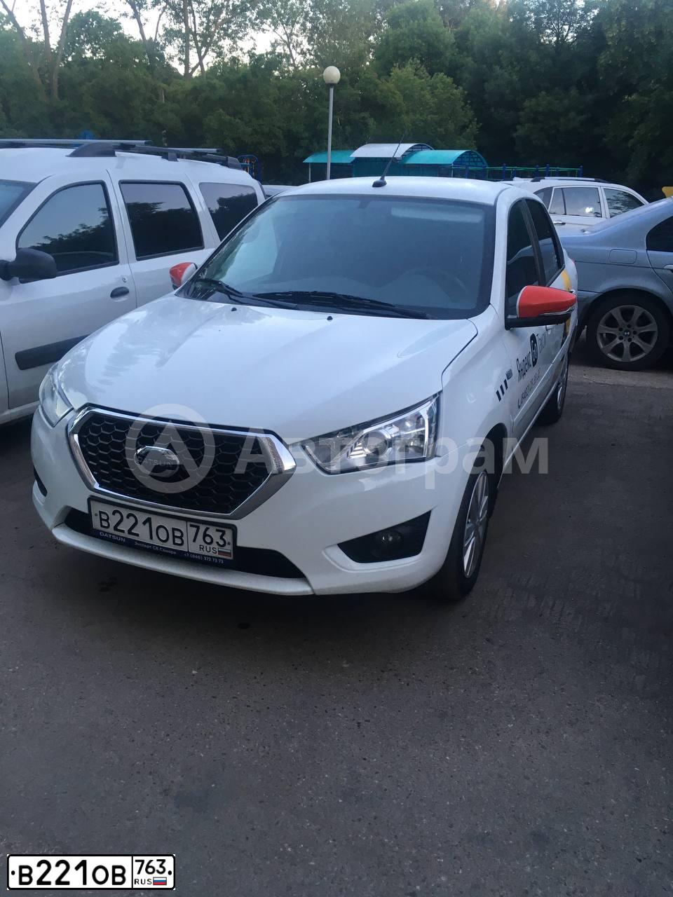 Фото автомобиля DATSUN ON-DO, 2020 — госномер В221ОВ763. Цвет: Белый