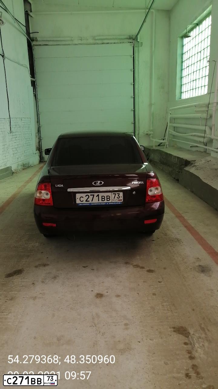 Фото автомобиля LADA 2170 PRIORA, 2009 — госномер С271ВВ73. Цвет: ТЕМНО-ВИШНЕВЫЙ