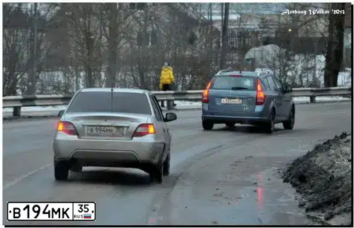 Фото автомобиля DAEWOO NEXIA, 2011 — госномер М379ТМ35. Цвет: Серебристый