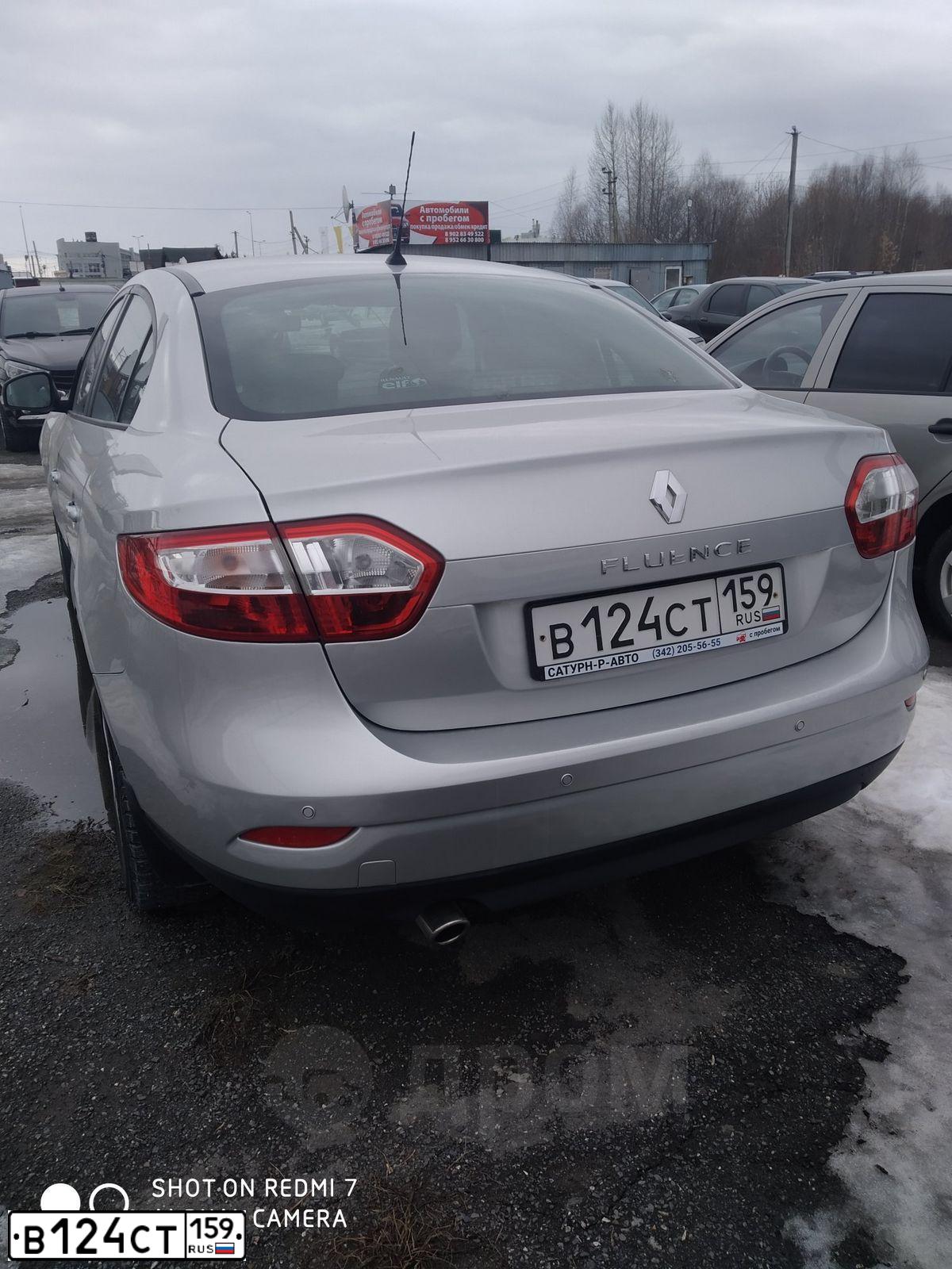 Фото автомобиля RENAULT FLUENCE, 2012 — госномер В226ЕУ92