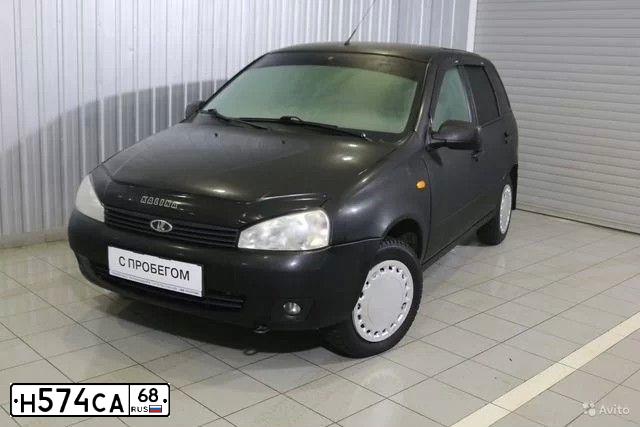 Фото автомобиля LADA 1117 KALINA, 2012 — госномер Н574СА68. Цвет: Сине-Черный
