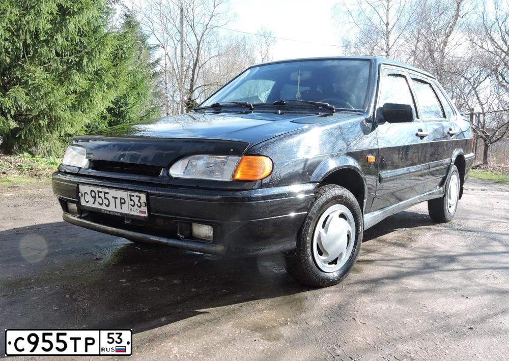 Фото автомобиля LADA 2115 SAMARA, 2011 — госномер С955ТР53. Цвет: ЧЕРНО-СИНИЙ