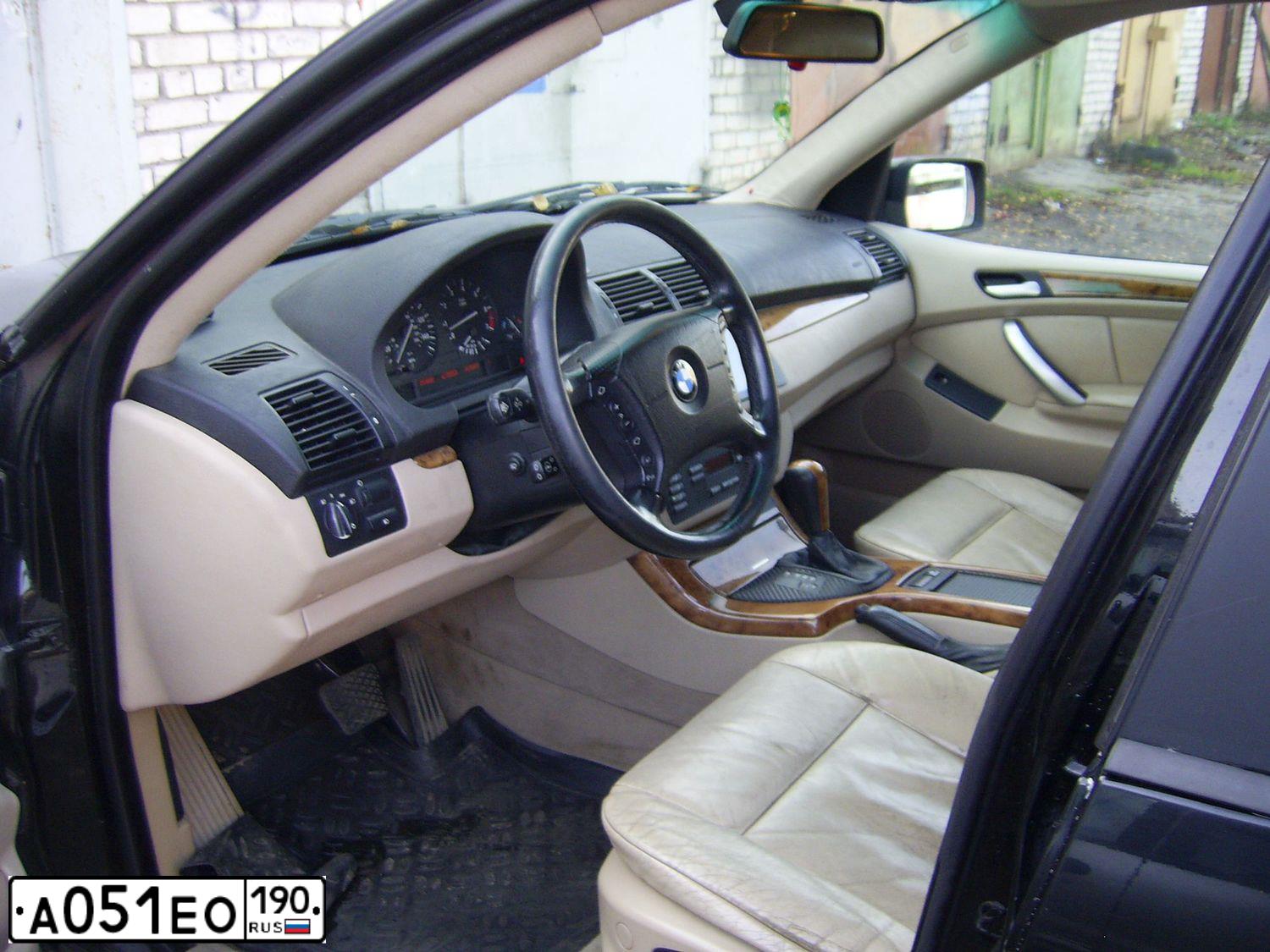 Фото автомобиля BMW X5, 2002 — госномер Р538ВТ29. Цвет: ЧЕРНЫЙ