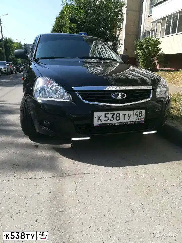 Фото автомобиля LADA 2172 PRIORA, 2009 — госномер К538ТУ48. Цвет: Темно-зеленый